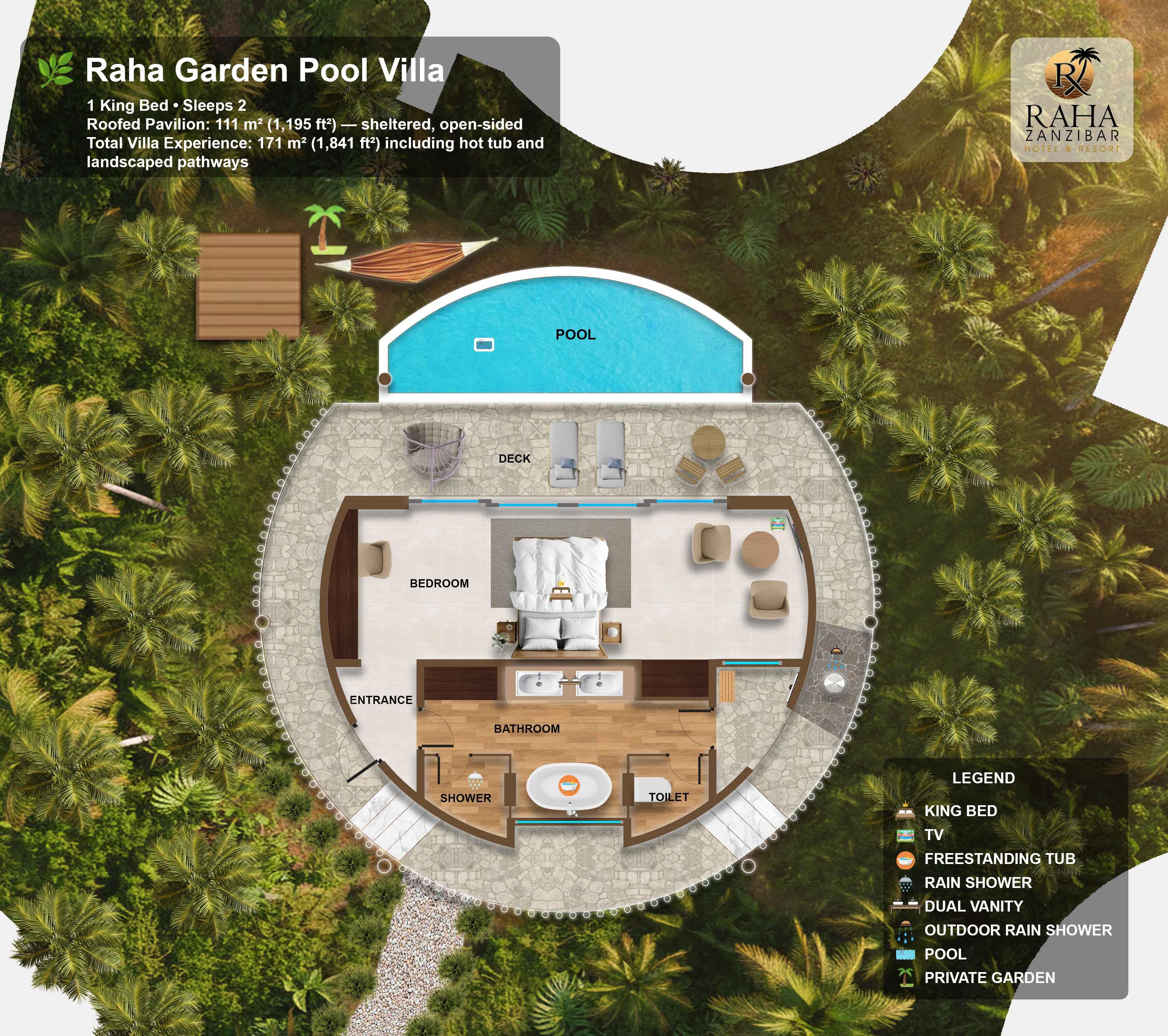 Raha Garden Villa floor plan