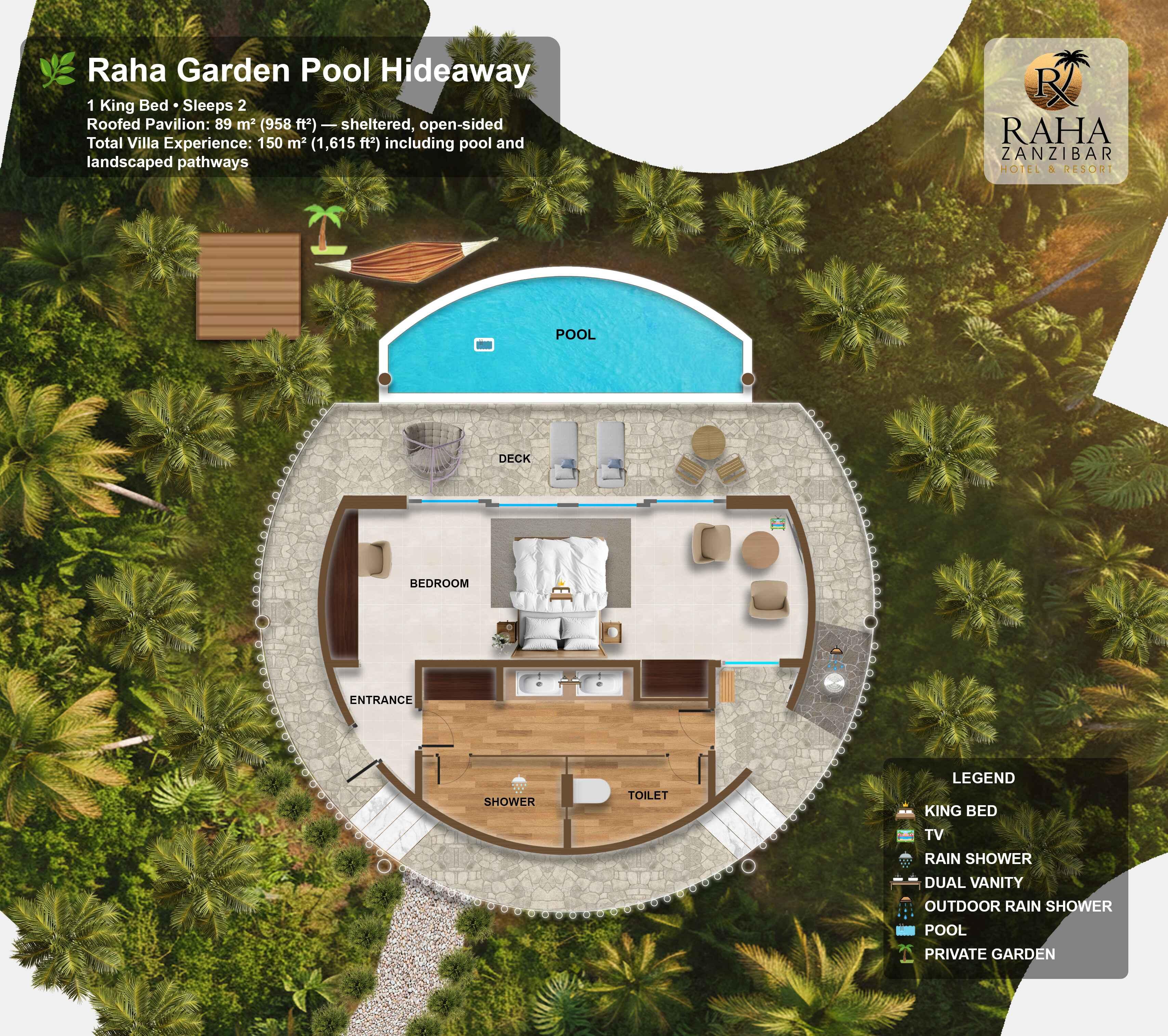 Raha Garden Pool Hideaway floor plan