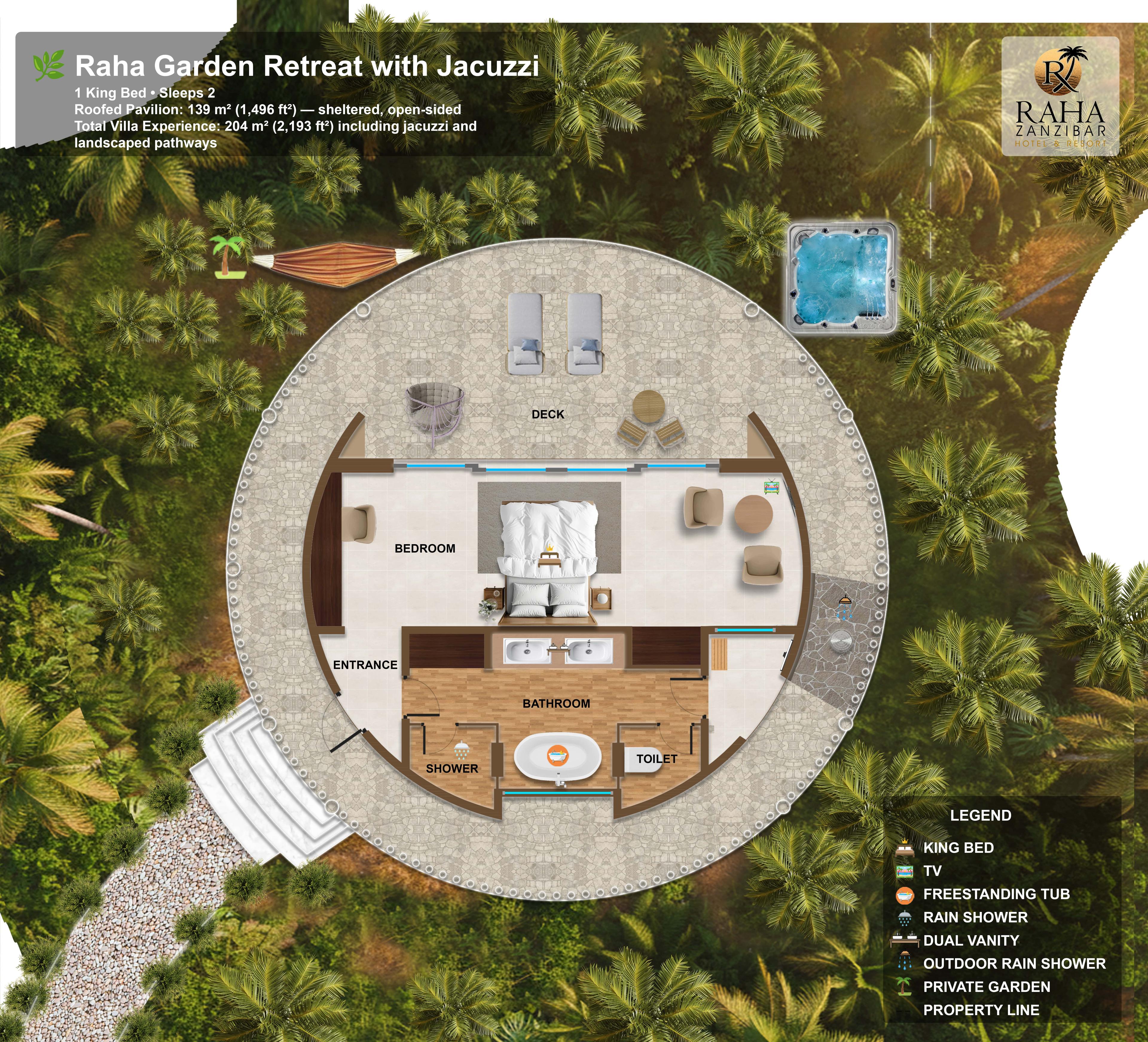 Raha Garden Retreat with Jacuzzi floor plan