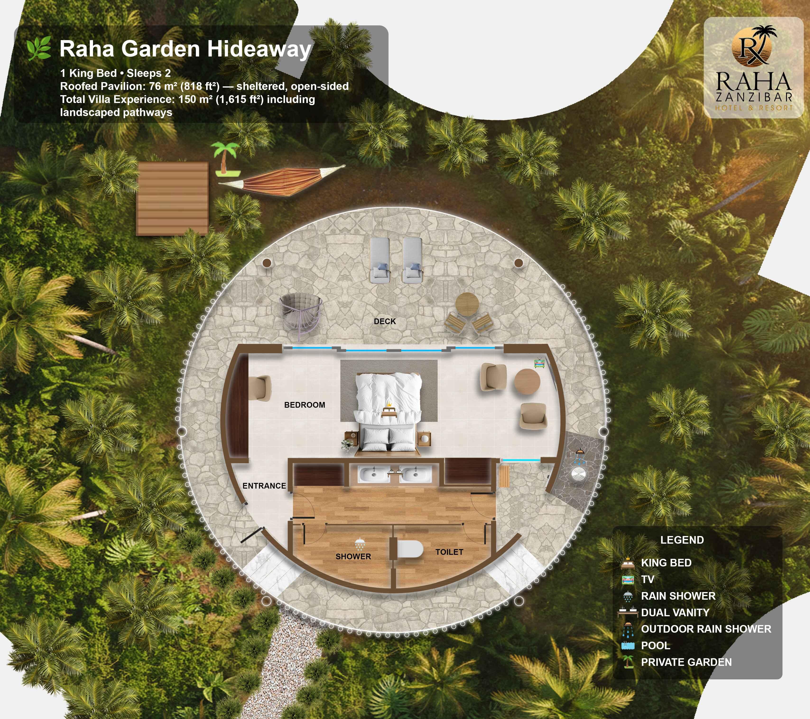 Raha Garden Hideaway floor plan